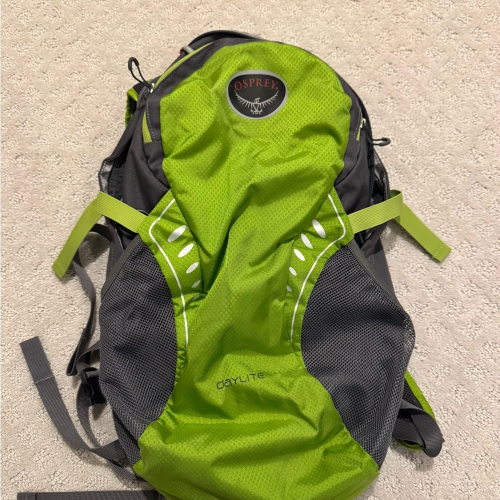 Osprey Lime and Charcoal Daylite Backpack